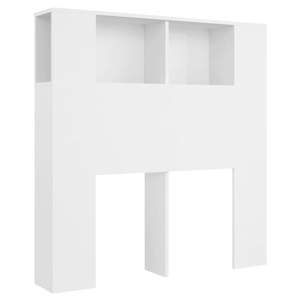 Vidaxl Čelo postele so skrinkou biele 100x18,5x104,5 cm